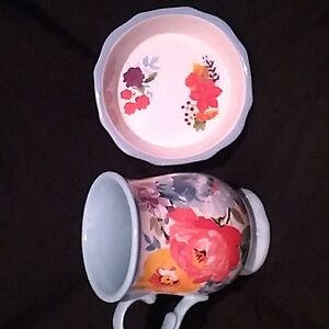 Pioneer Woman Floral Blue Stoneware and Mug